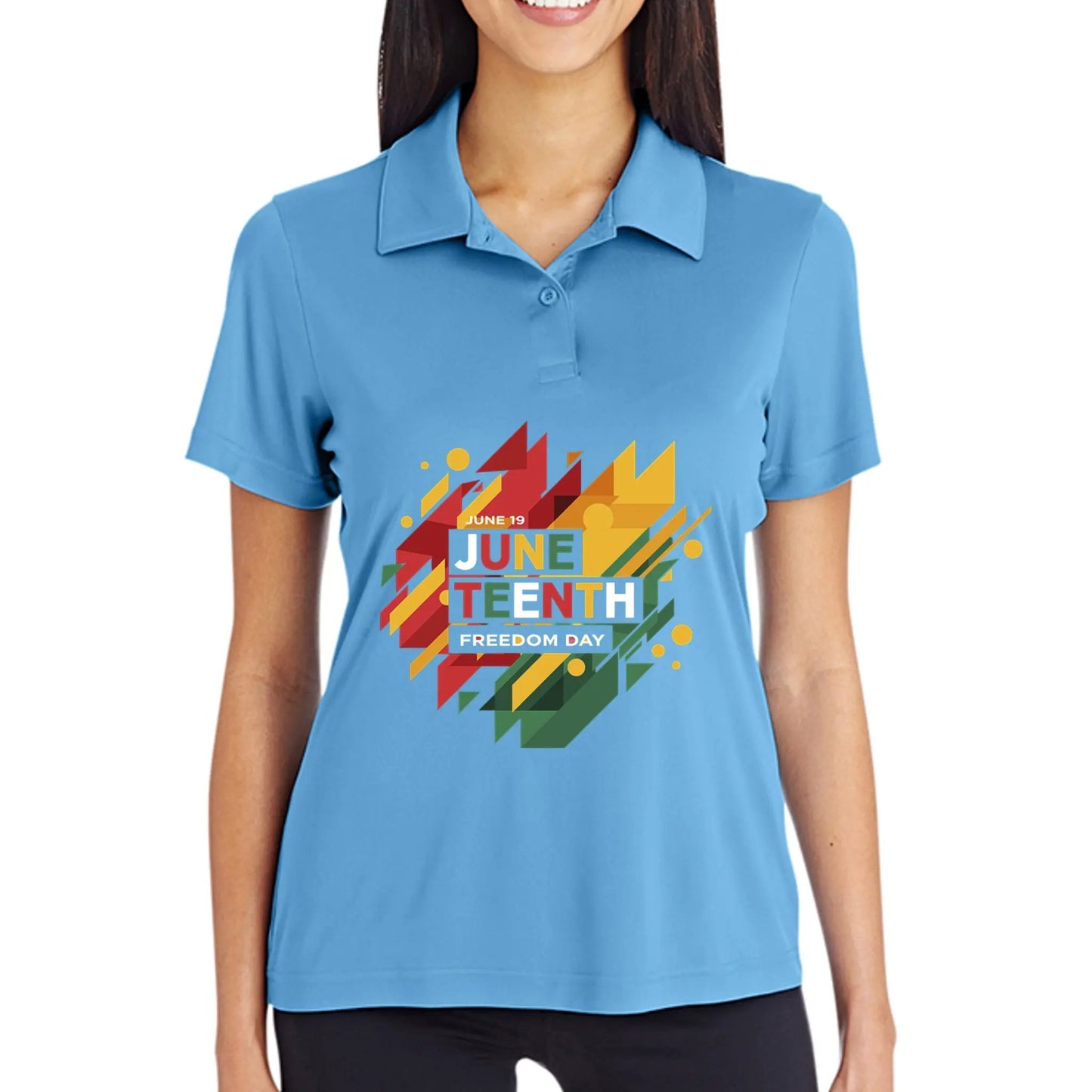 TT51W Ladies' Zone Performance Polo - Juneteenth Day by Inland Leather Co