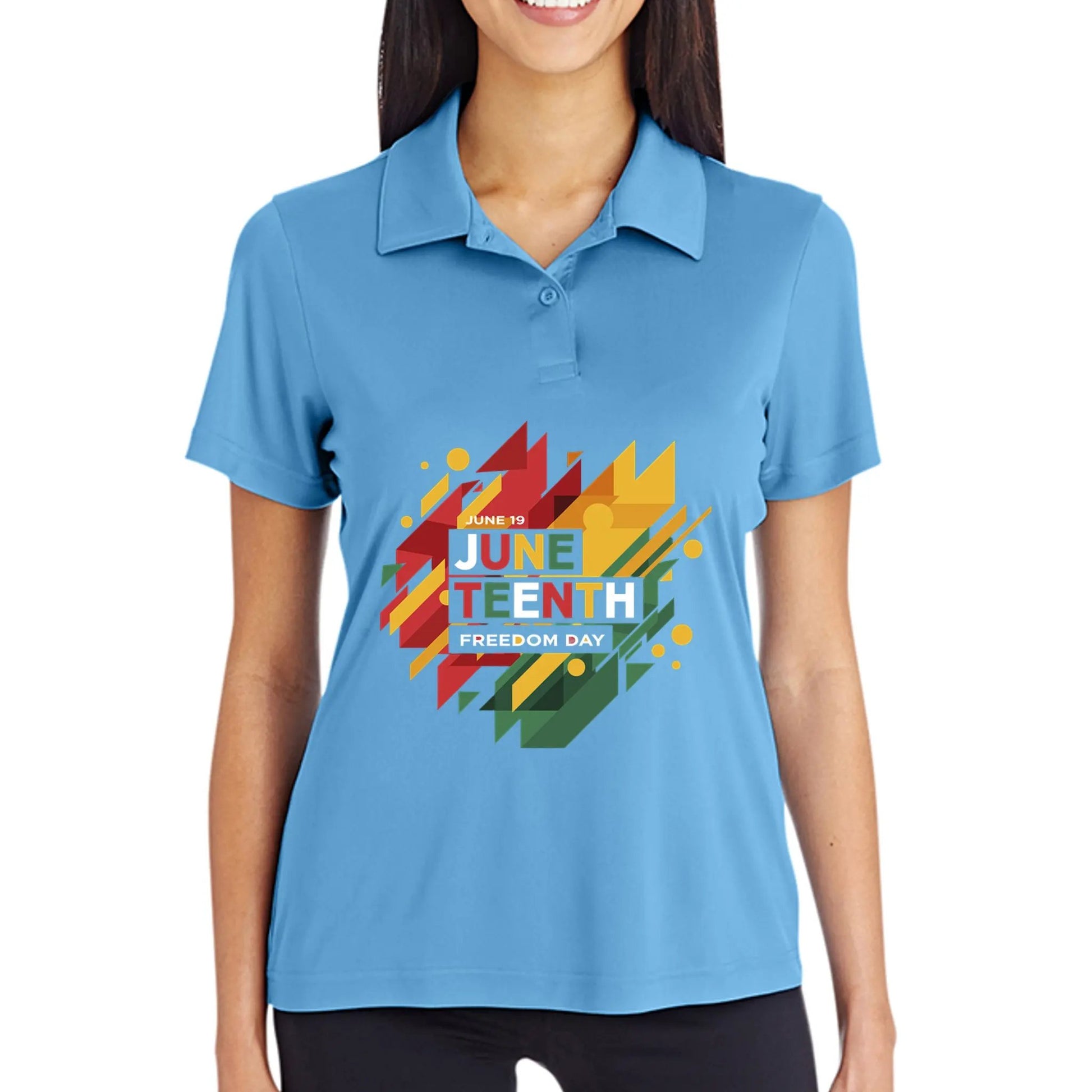 TT51W Ladies' Zone Performance Polo - Juneteenth Day by Inland Leather Co