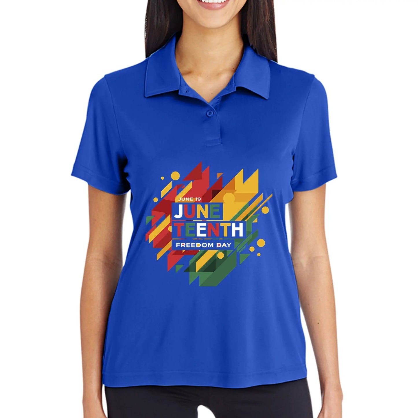 TT51W Ladies' Zone Performance Polo - Juneteenth Day by Inland Leather Co