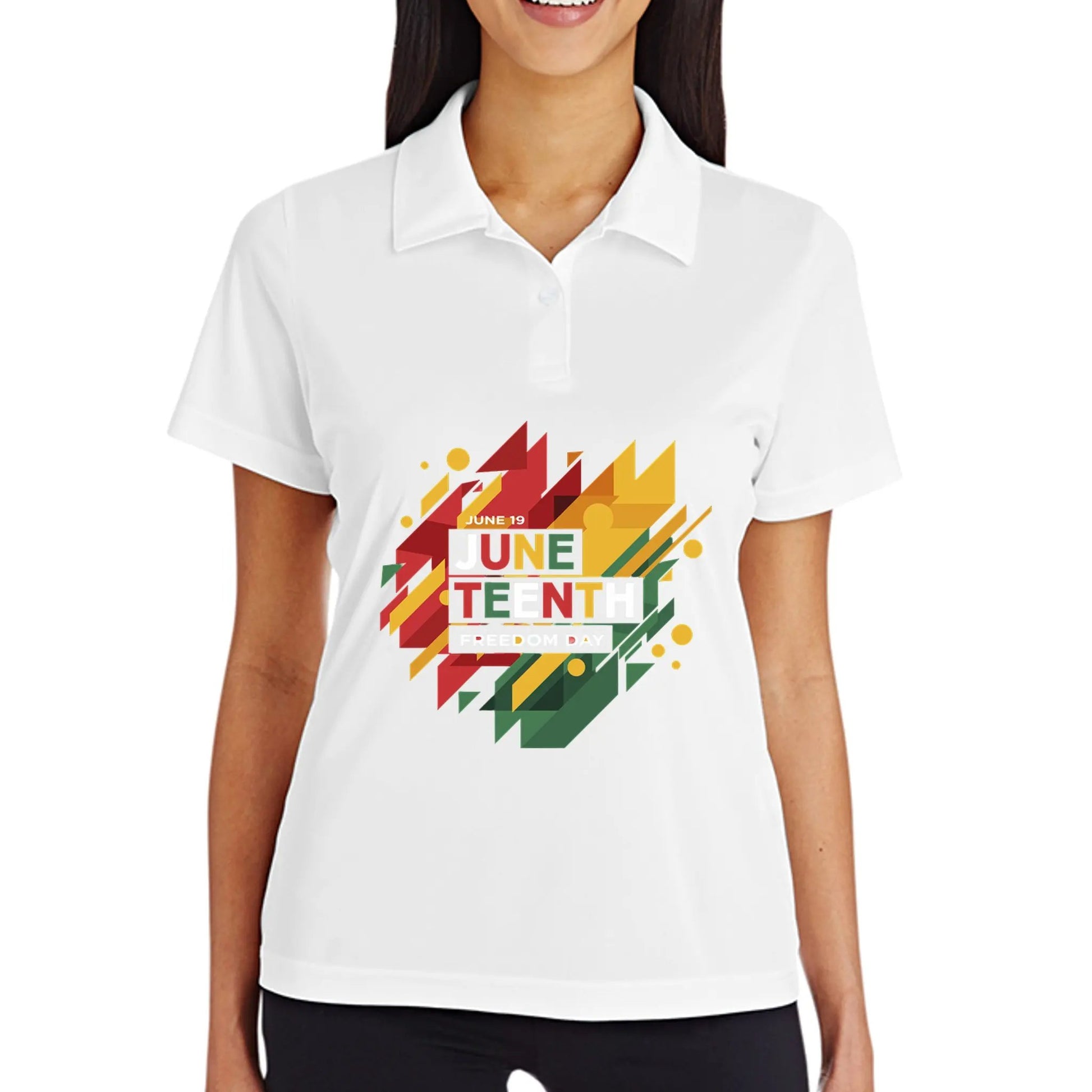 TT51W Ladies' Zone Performance Polo - Juneteenth Day by Inland Leather Co