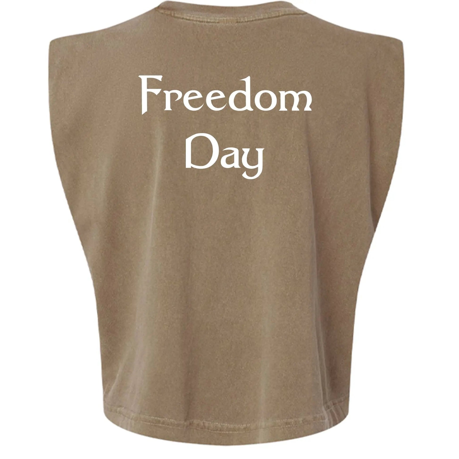 American Apparel Womens Garment Dyed Muscle Tank Juneteenth Day by Inland Leather Co