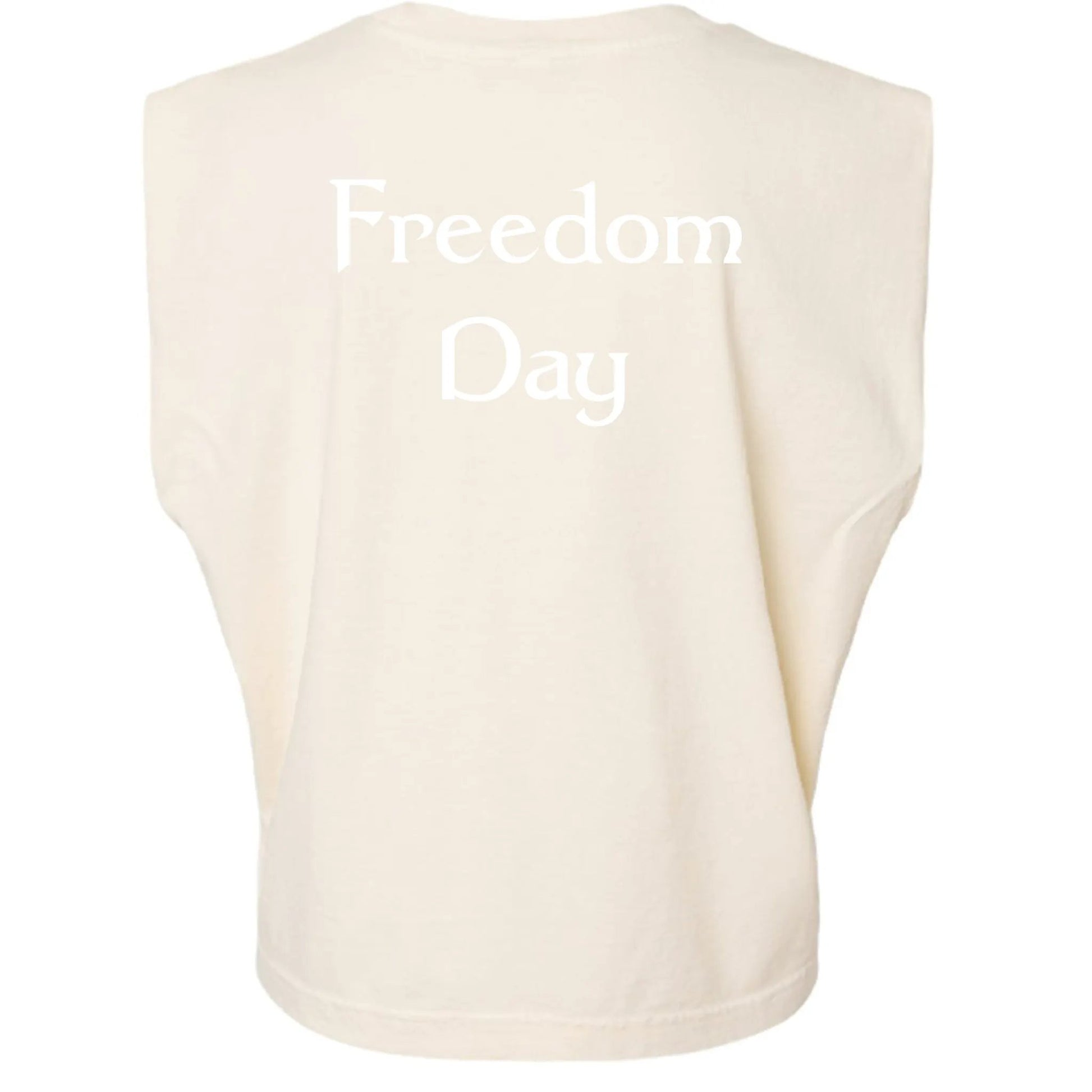 American Apparel Womens Garment Dyed Muscle Tank Juneteenth Day by Inland Leather Co