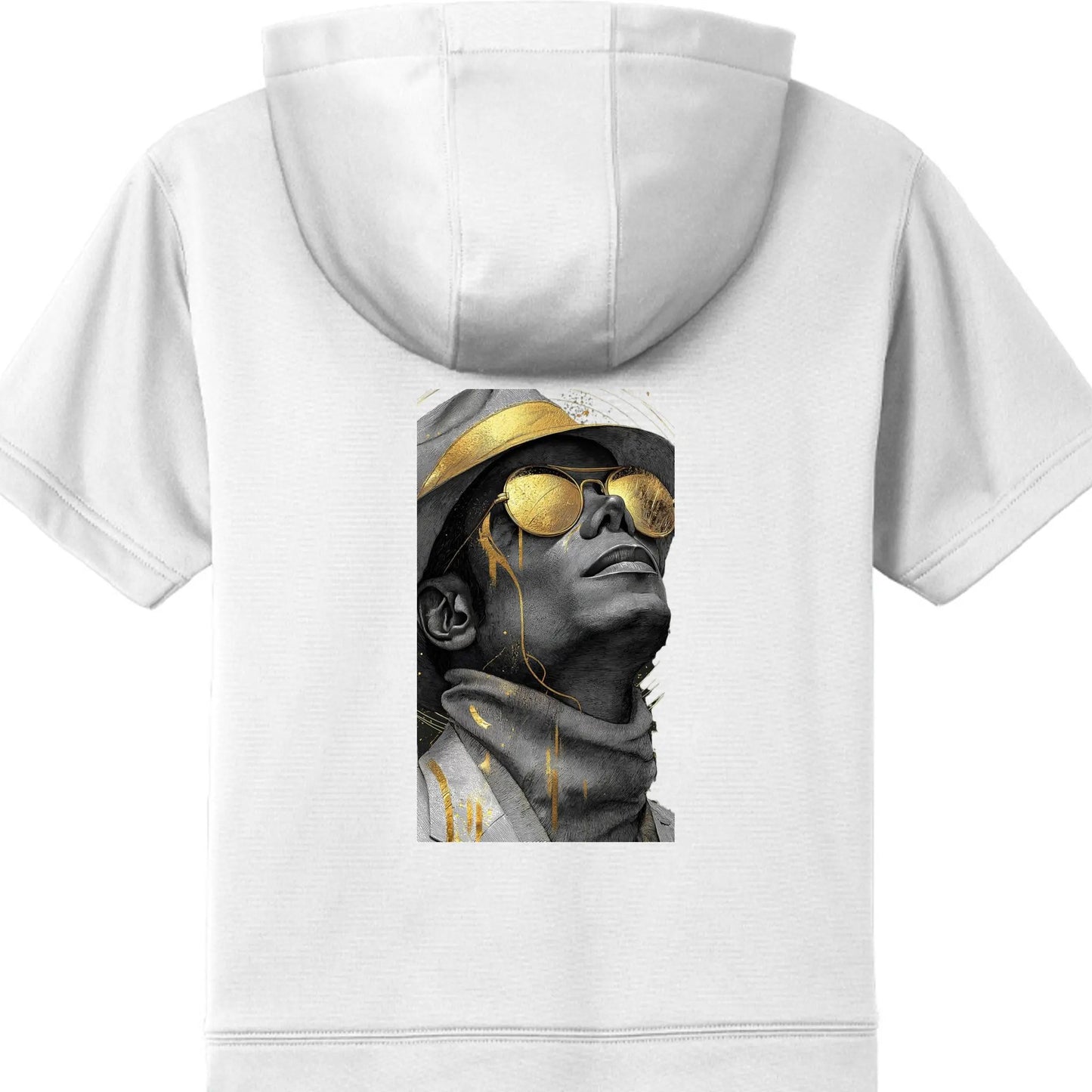 Fleece Short Sleeve Hooded Pullover YST251 Michael Jackson by Inland Leather Co
