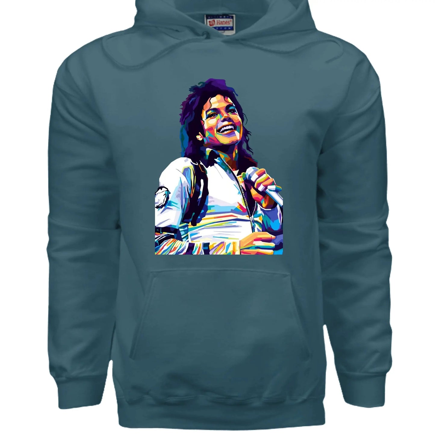 F170 Fleece Short Sleeve Pullover Hood Michael Jackson by Inland Leather Co