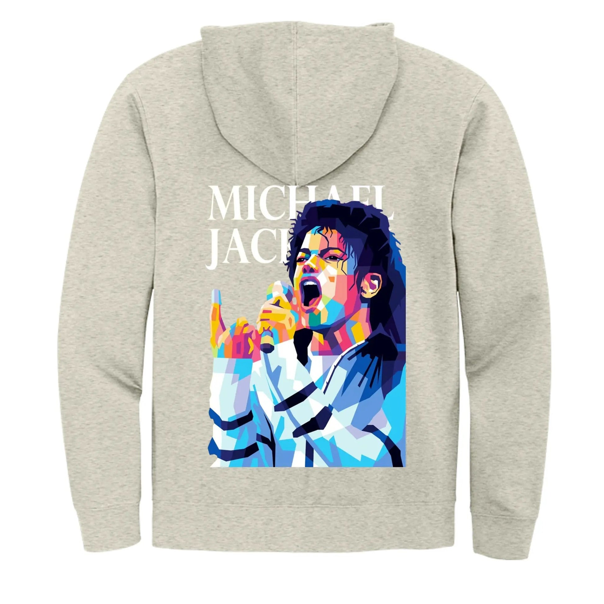 DT6102 Mens Fleece Full-Zip Hoodie Michael Jackson Printed by Inland Leather Co