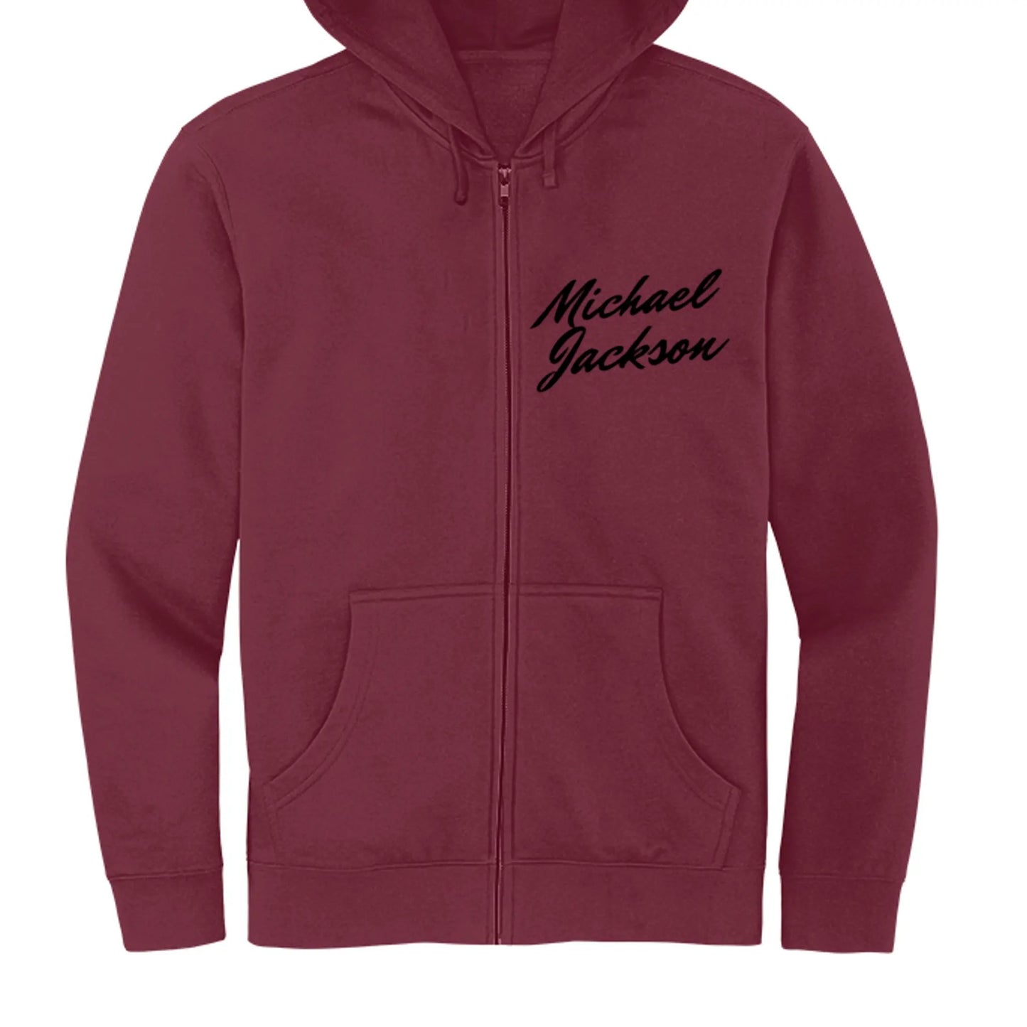 DT6102 Mens Fleece Full-Zip Hoodie Michael Jackson Printed by Inland Leather Co