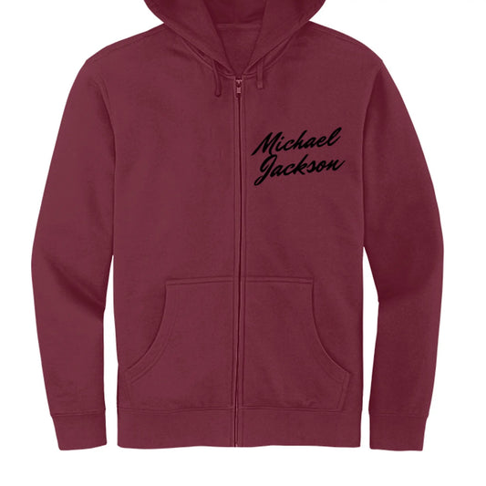 DT6102 Mens Fleece Full-Zip Hoodie Michael Jackson Printed by Inland Leather Co