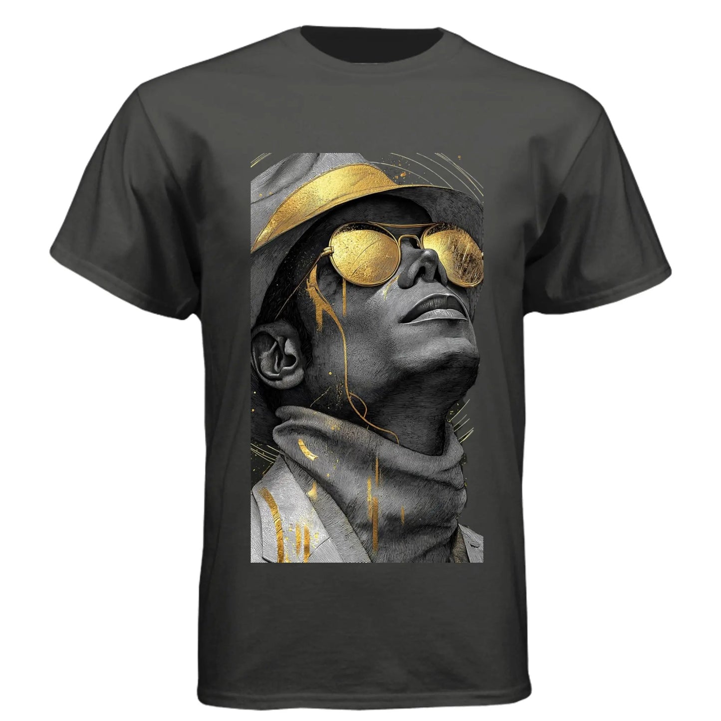 N6210 Men's CVC Crew Michael Jackson Printed T Shirt by Inland Leather Co
