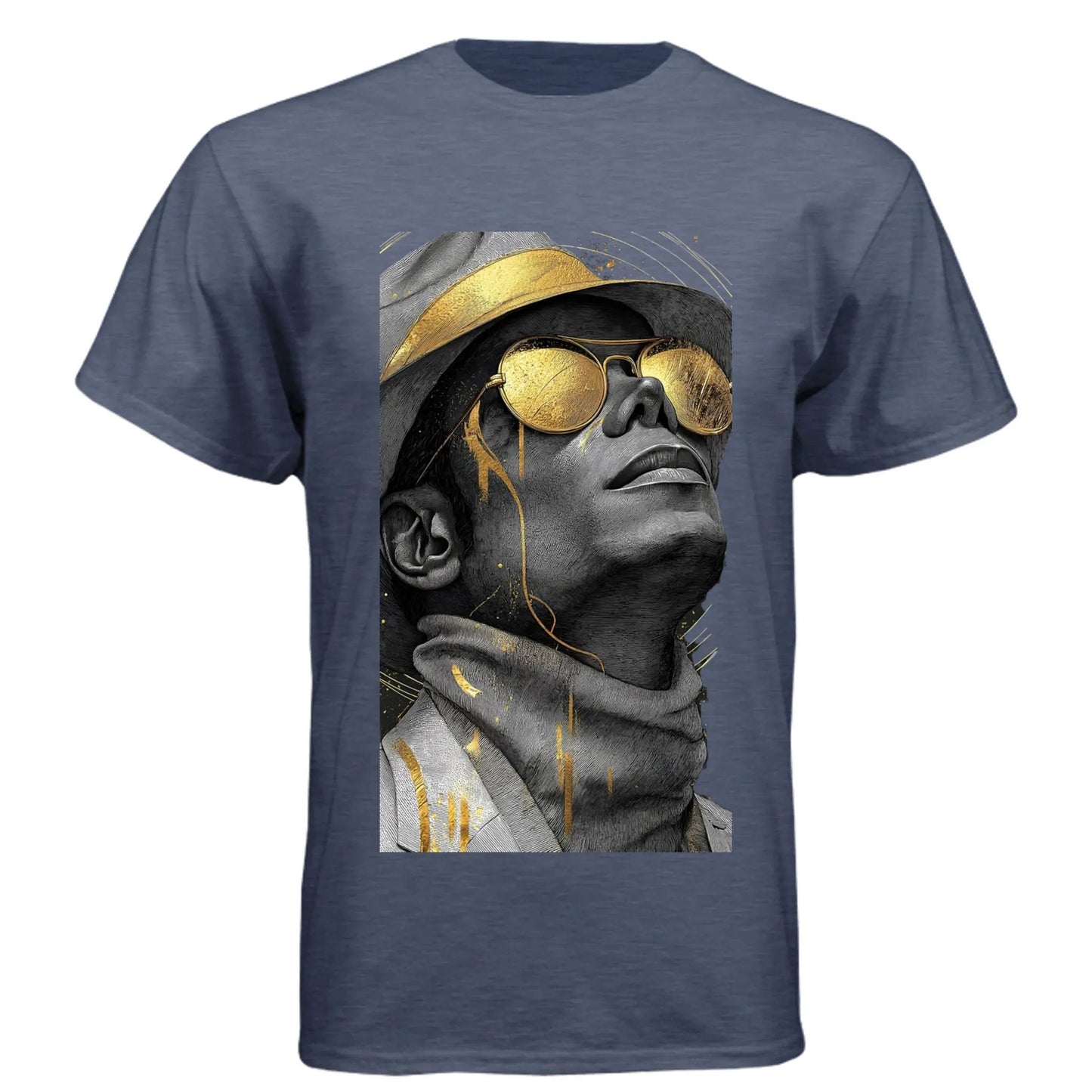 N6210 Men's CVC Crew Michael Jackson Printed T Shirt by Inland Leather Co