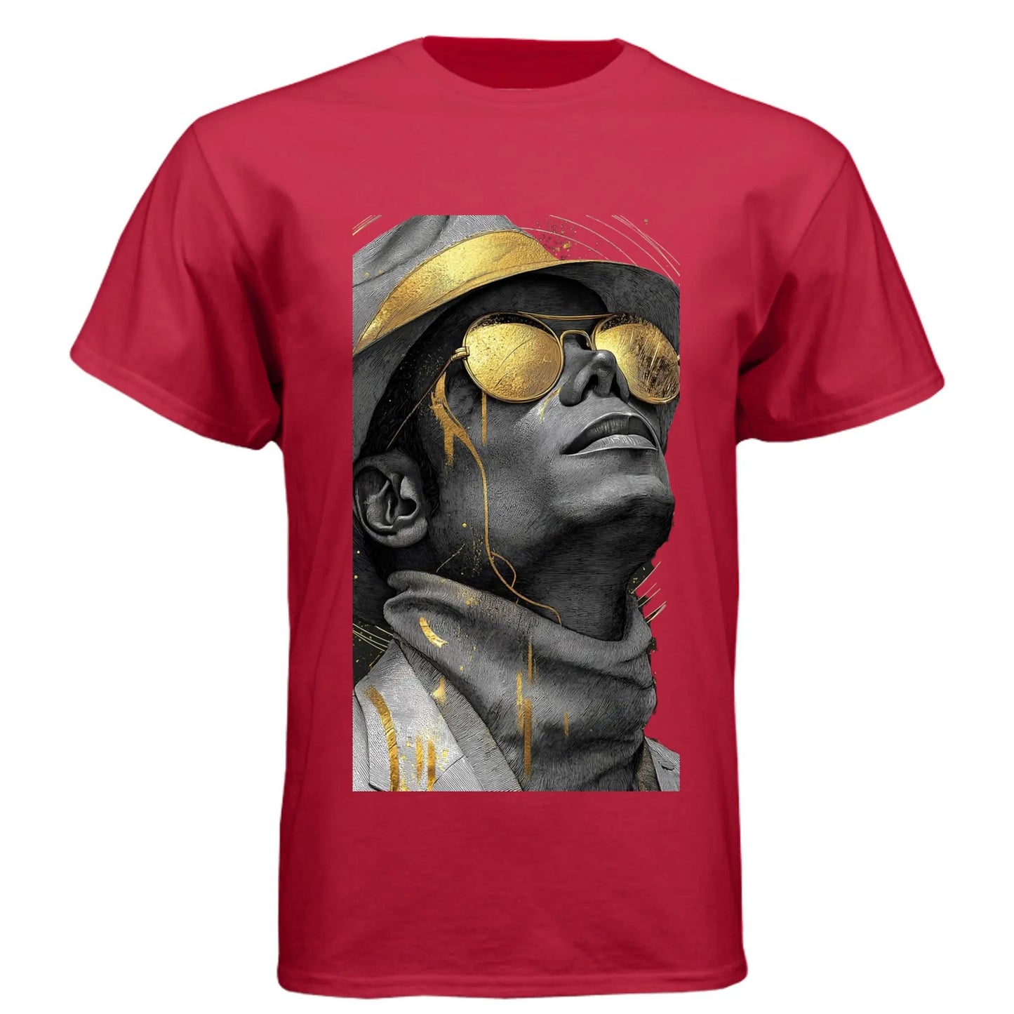 N6210 Men's CVC Crew Michael Jackson Printed T Shirt by Inland Leather Co