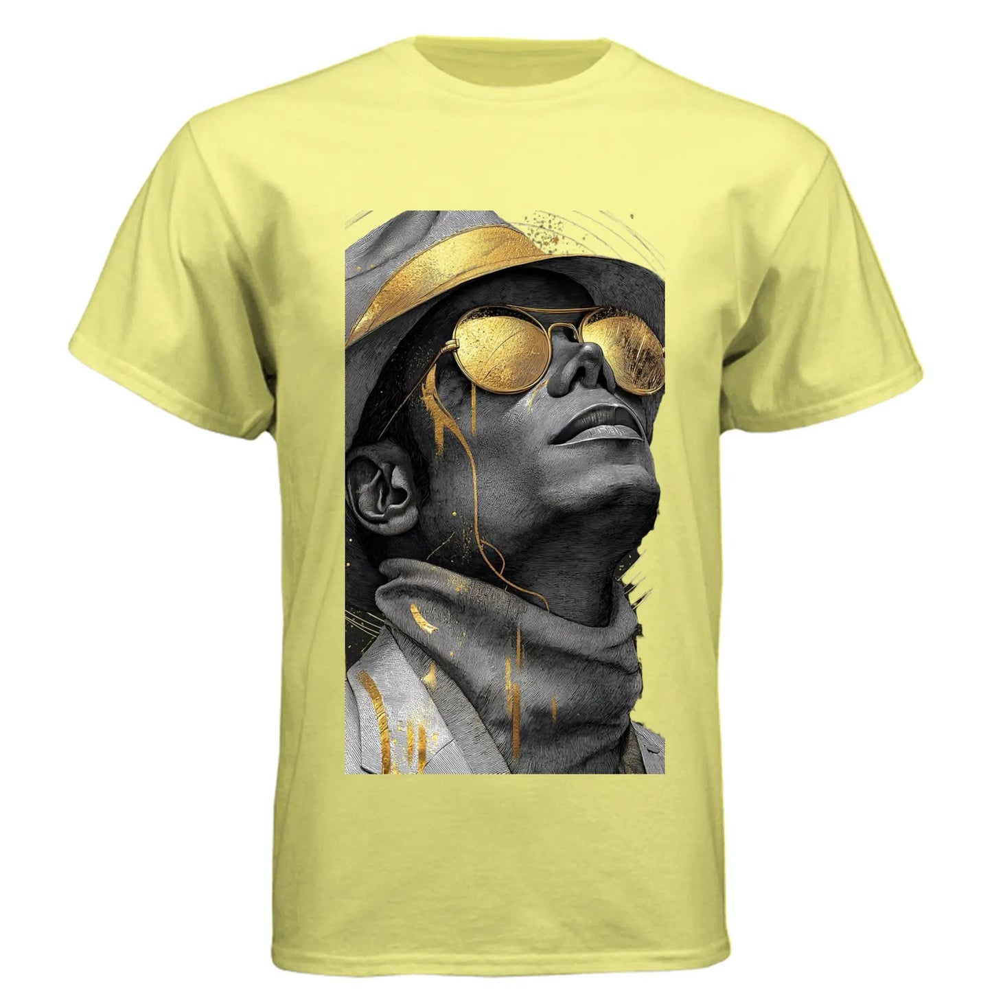 N6210 Men's CVC Crew Michael Jackson Printed T Shirt by Inland Leather Co