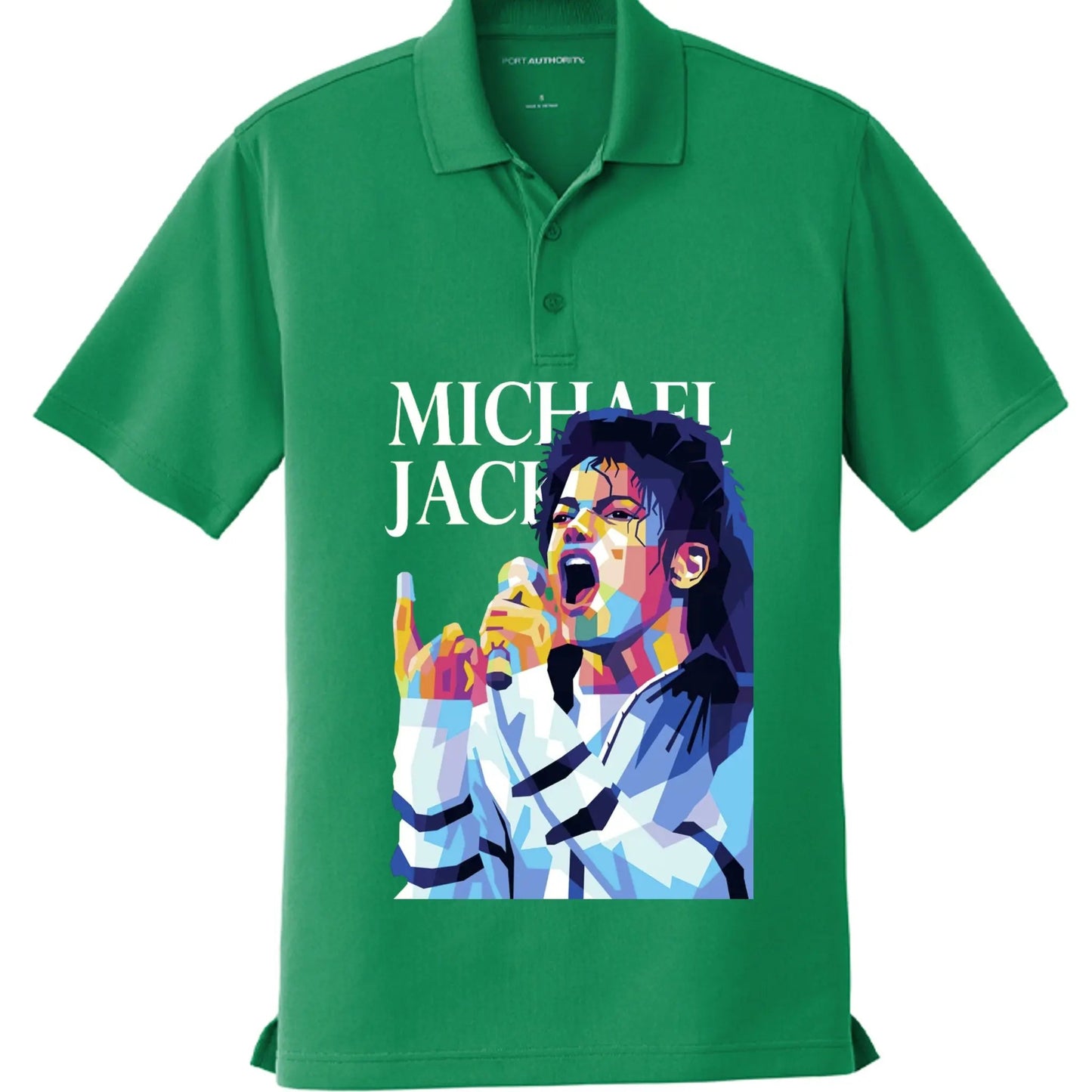 Michael Jackson Printed Mesh Polo K110 Shirt by Inland Leather Co