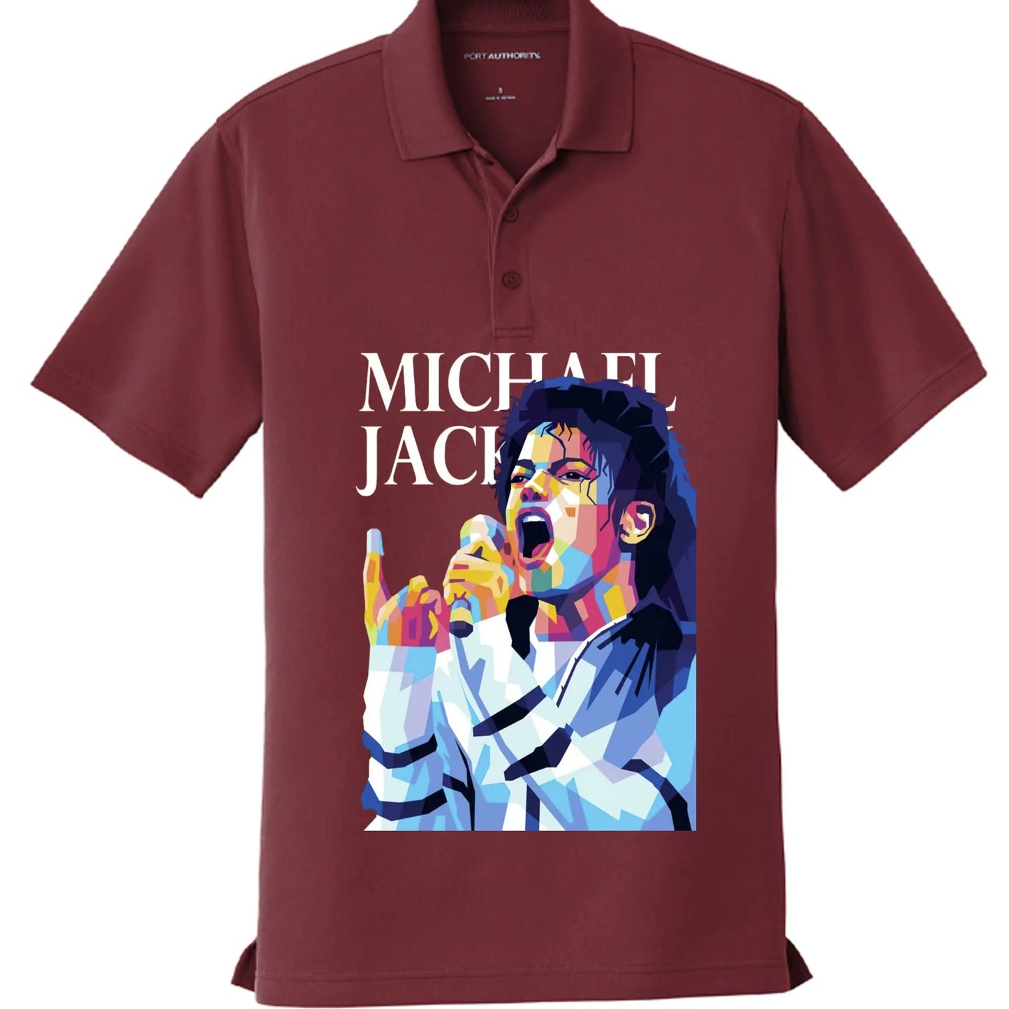 Michael Jackson Printed Mesh Polo K110 Shirt by Inland Leather Co