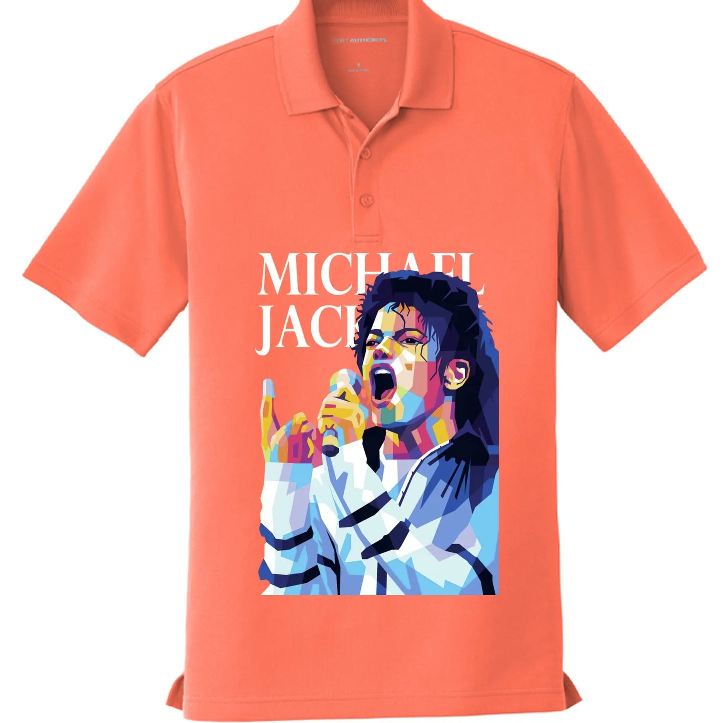 Michael Jackson Printed Mesh Polo K110 Shirt by Inland Leather Co