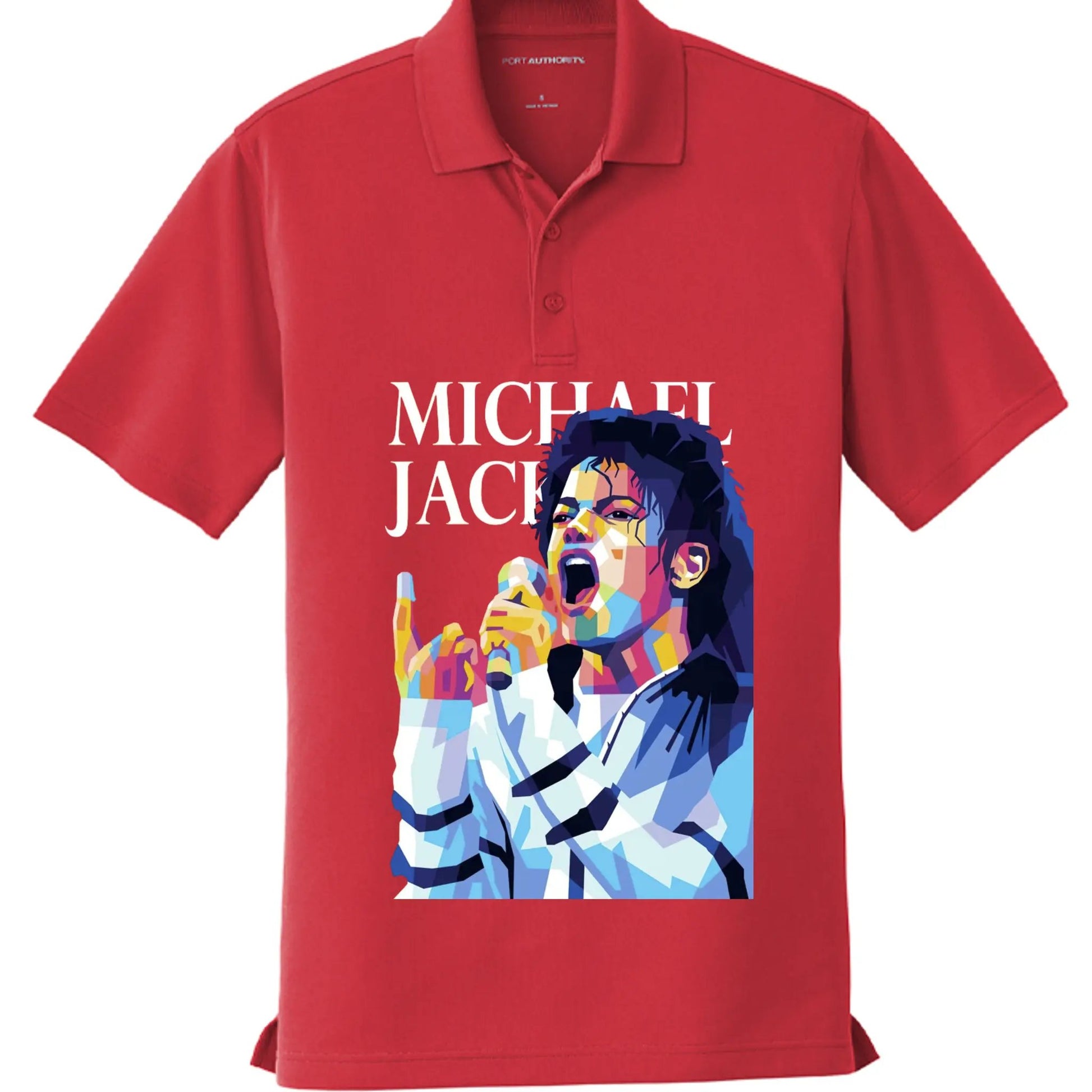 Michael Jackson Printed Mesh Polo K110 Shirt by Inland Leather Co