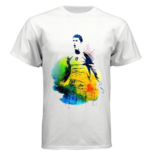6010 Men's Triblend Crew Christiano Ronaldo Print Shirt by Inland Leather Co