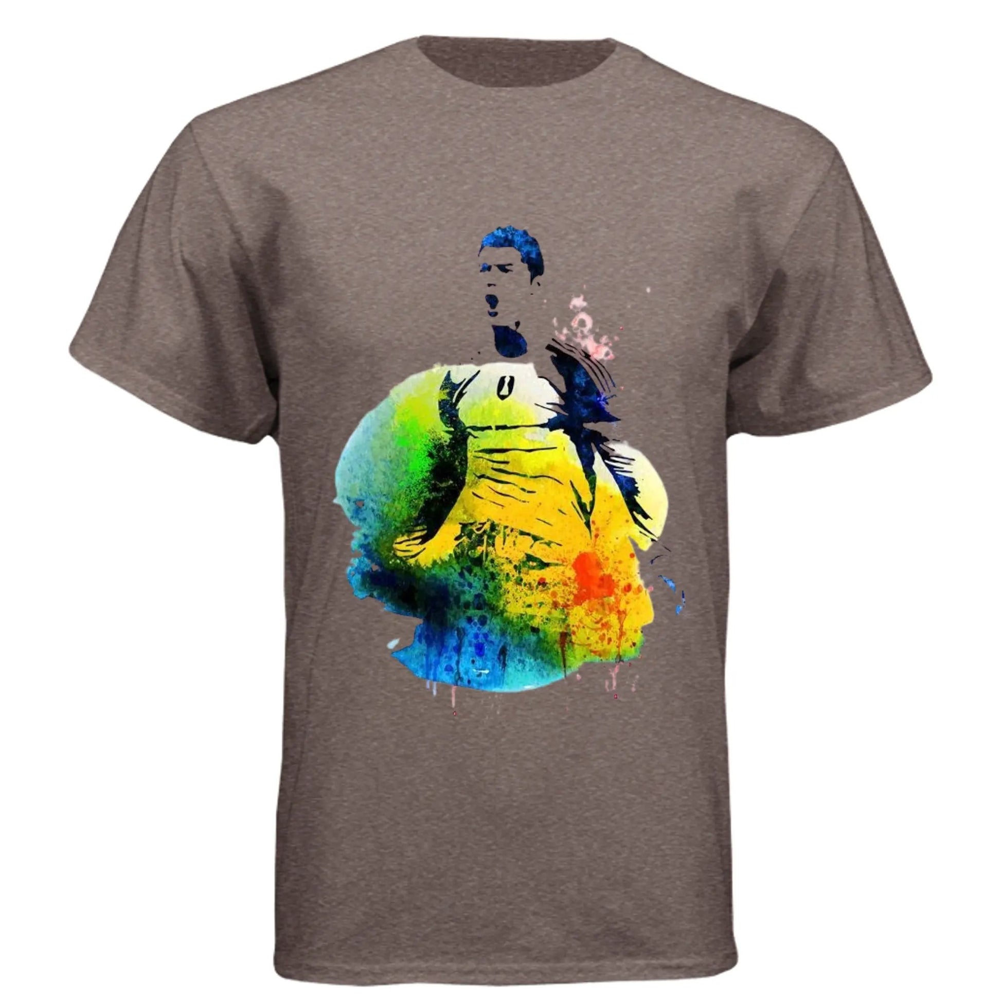 6010 Men's Triblend Crew Christiano Ronaldo Print Shirt by Inland Leather Co