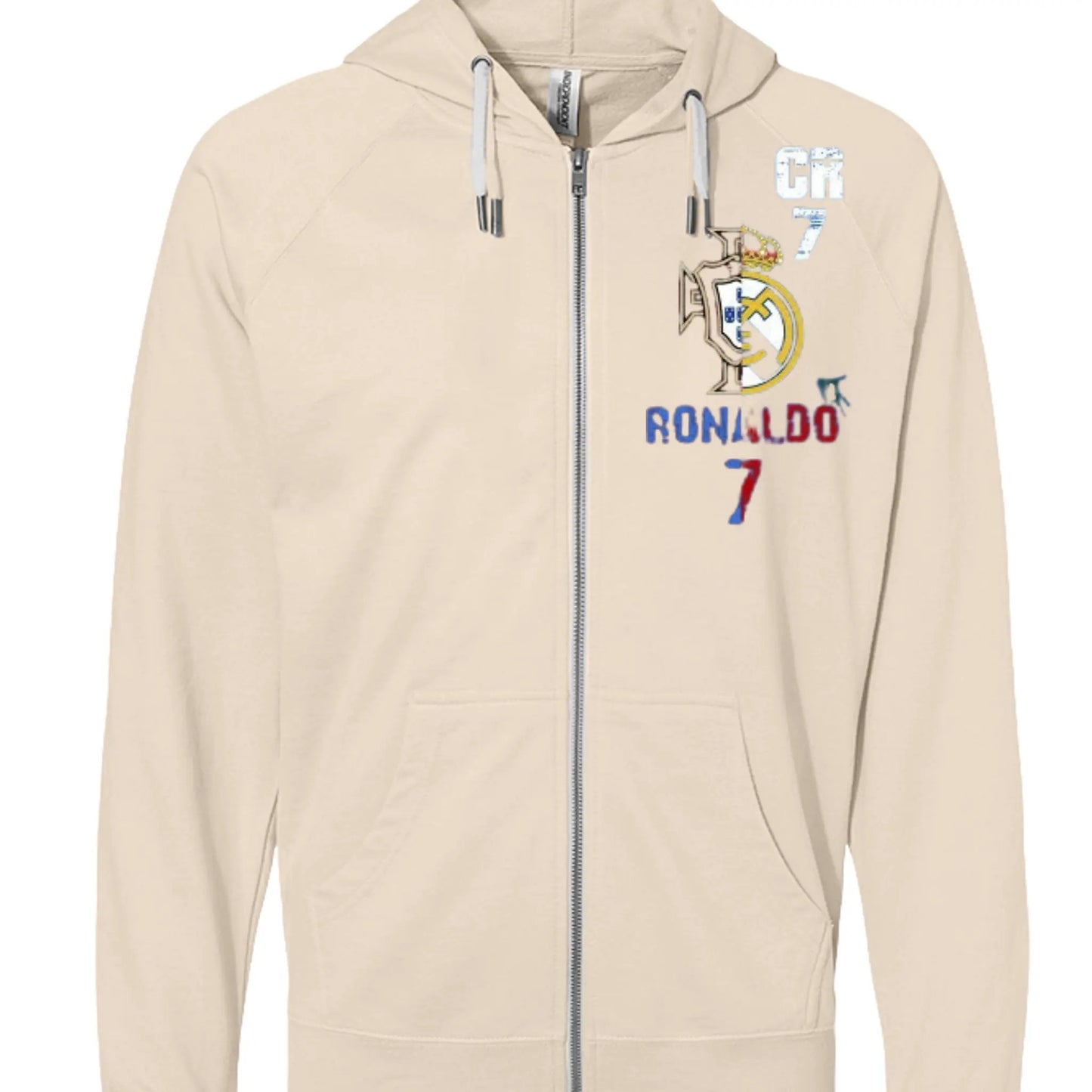 SS1000Z Icon Unisex Lightweight Loopback Terry Zip Hood Christiano Ronaldo by Inland Leather Co