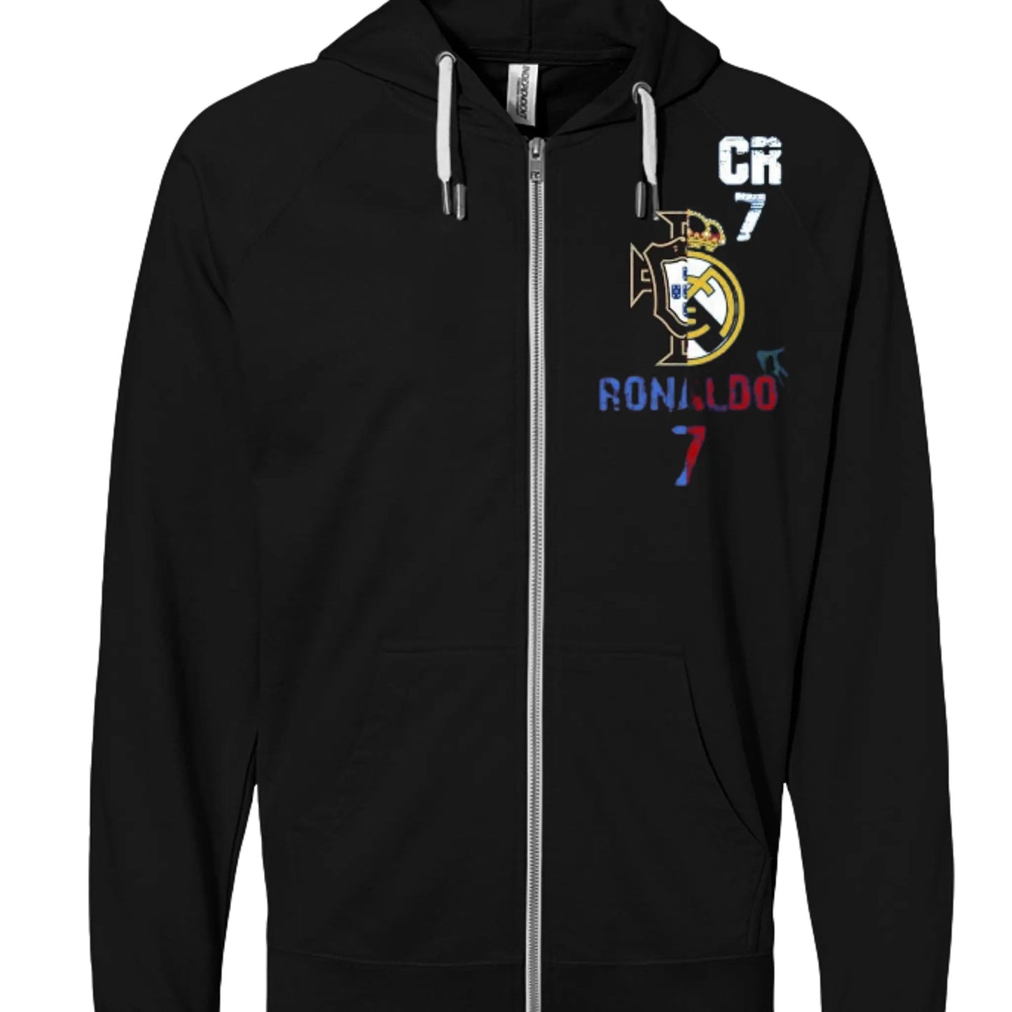 SS1000Z Icon Unisex Lightweight Loopback Terry Zip Hood Christiano Ronaldo by Inland Leather Co