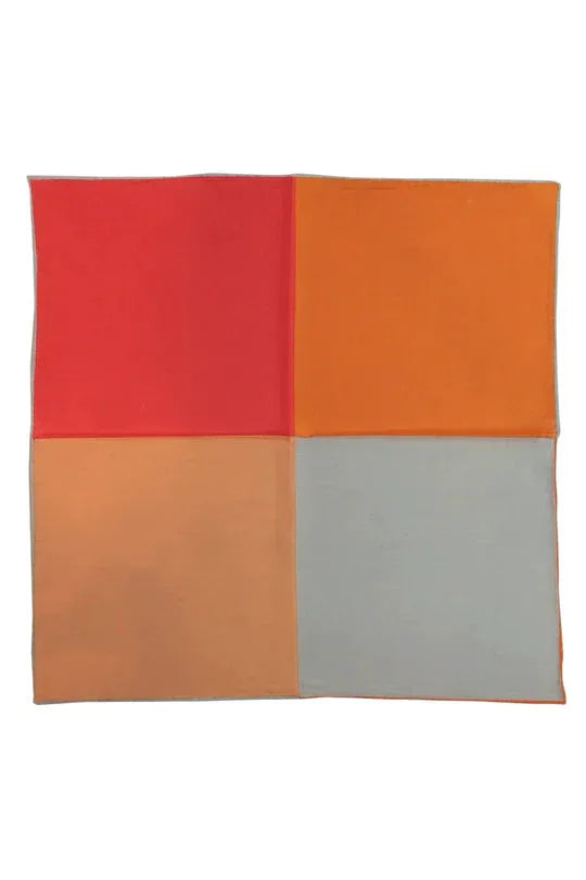 Silk & Cotton Blend Quad Pocket Square by Tux-USA