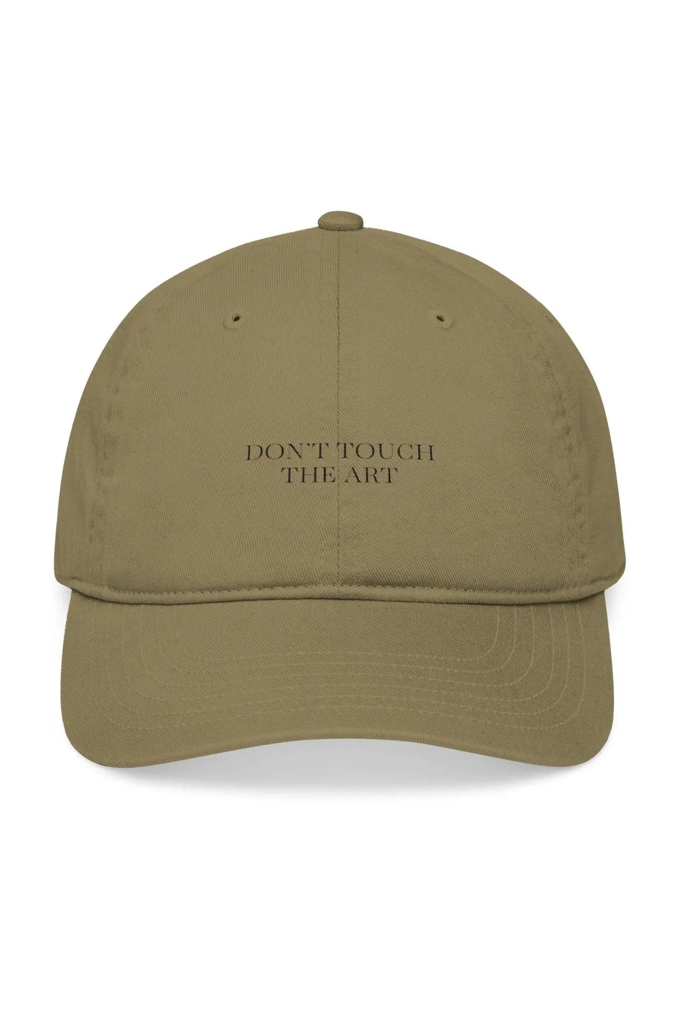 Organic Cotton Don't Touch The Art Embroidered Baseball Cap by AKALIA