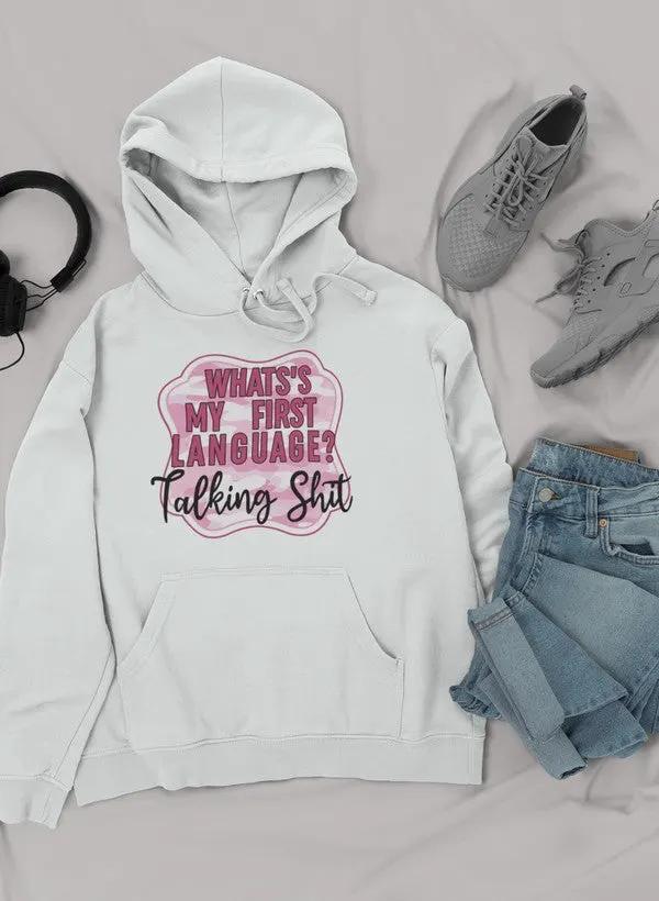 My First Language Hoodie by Merch