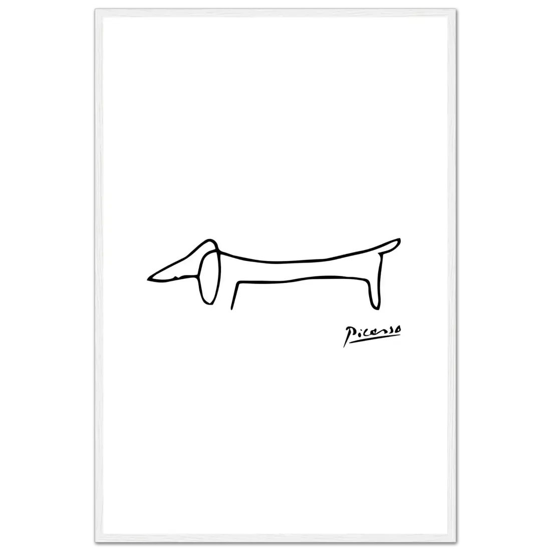Pablo Picasso Dachshund Dog (Lump) artwork poster by Art-O-Rama Shop