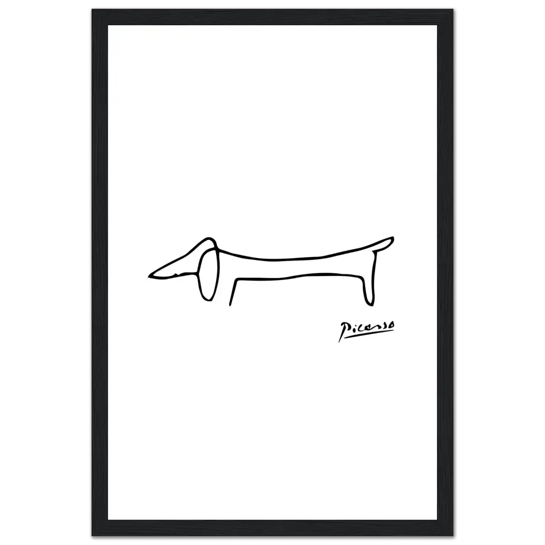 Pablo Picasso Dachshund Dog (Lump) artwork poster by Art-O-Rama Shop