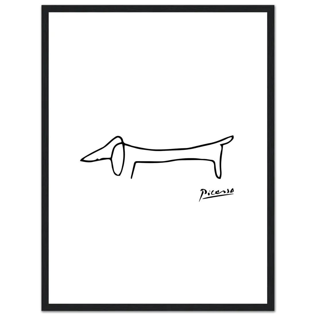 Pablo Picasso Dachshund Dog (Lump) artwork poster by Art-O-Rama Shop
