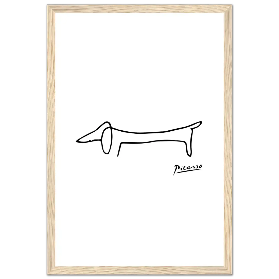 Pablo Picasso Dachshund Dog (Lump) artwork poster by Art-O-Rama Shop