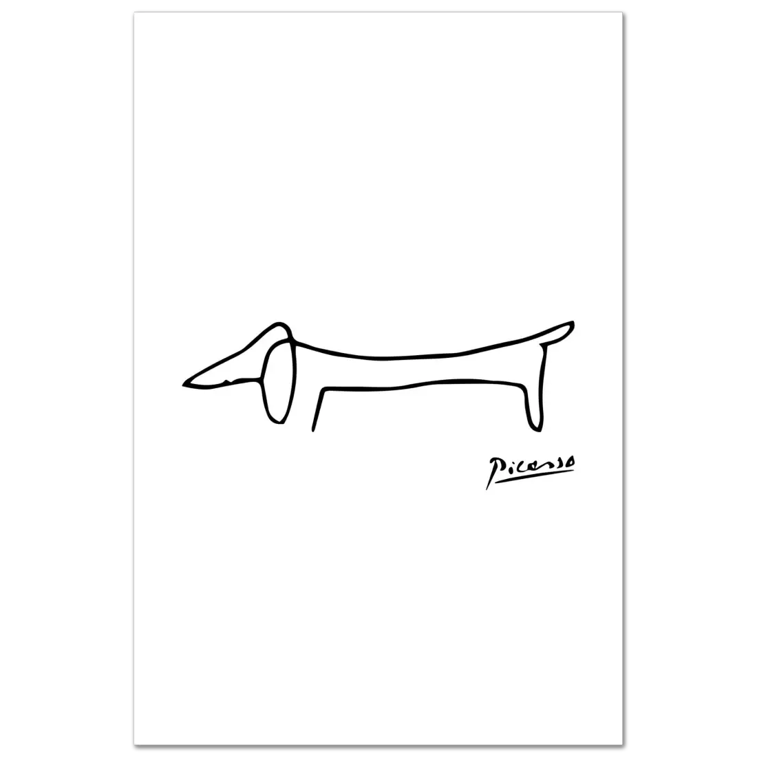 Pablo Picasso Dachshund Dog (Lump) artwork poster by Art-O-Rama Shop
