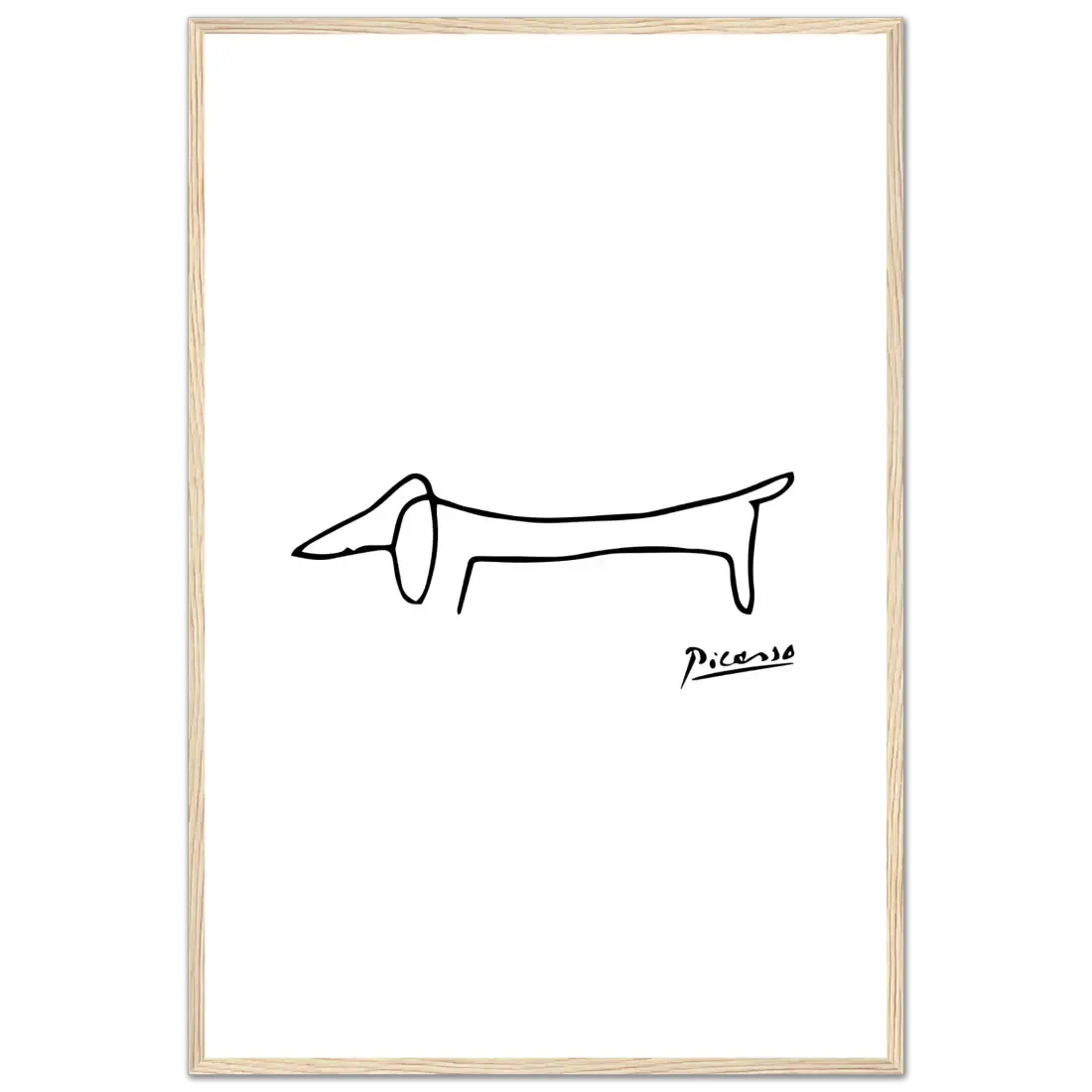 Pablo Picasso Dachshund Dog (Lump) artwork poster by Art-O-Rama Shop