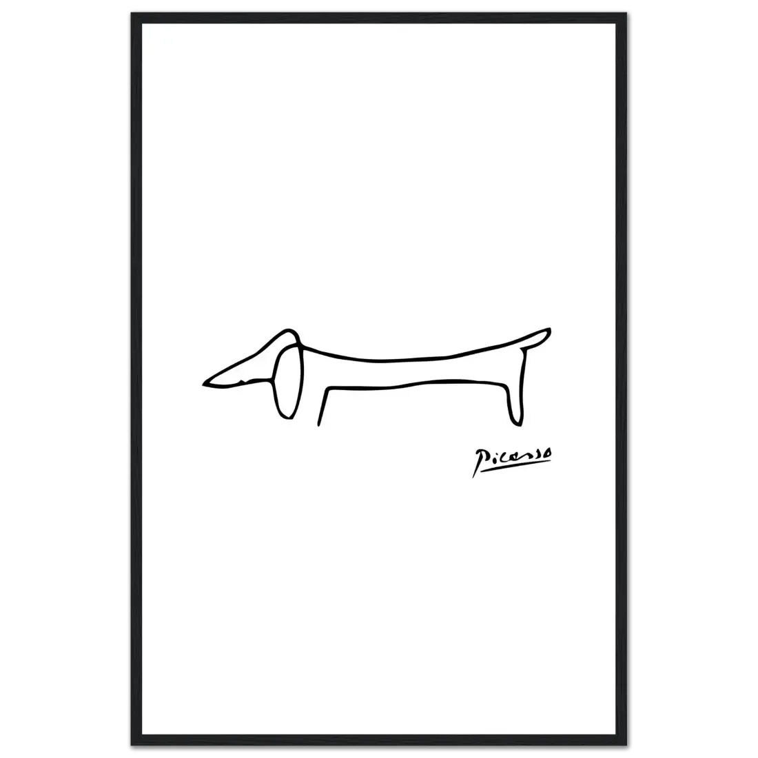 Pablo Picasso Dachshund Dog (Lump) artwork poster by Art-O-Rama Shop