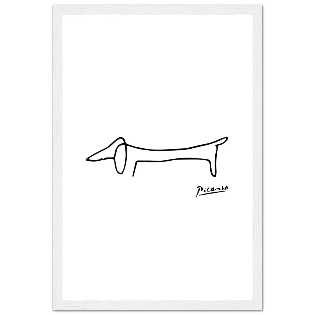 Pablo Picasso Dachshund Dog (Lump) artwork poster by Art-O-Rama Shop