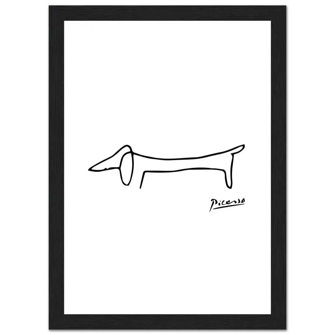 Pablo Picasso Dachshund Dog (Lump) artwork poster by Art-O-Rama Shop