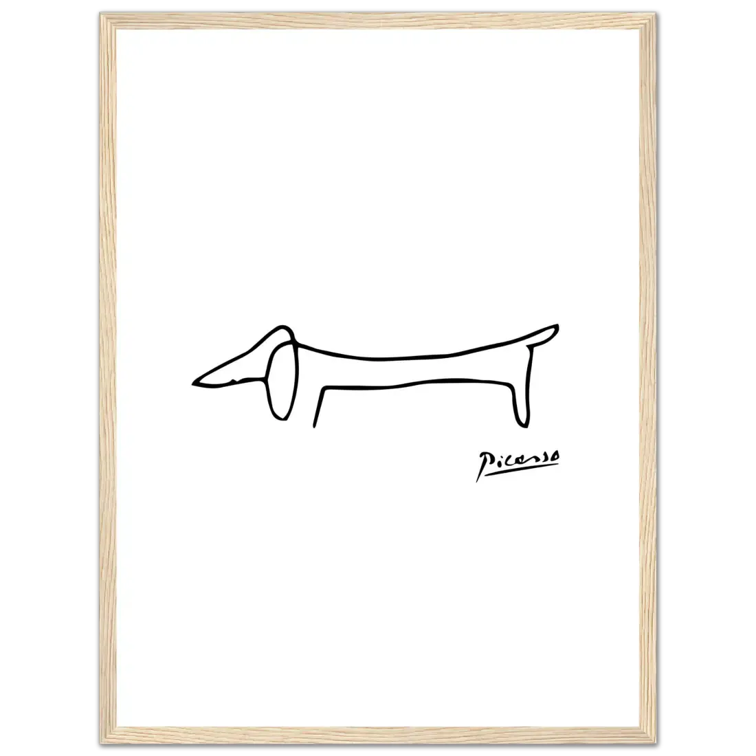 Pablo Picasso Dachshund Dog (Lump) artwork poster by Art-O-Rama Shop