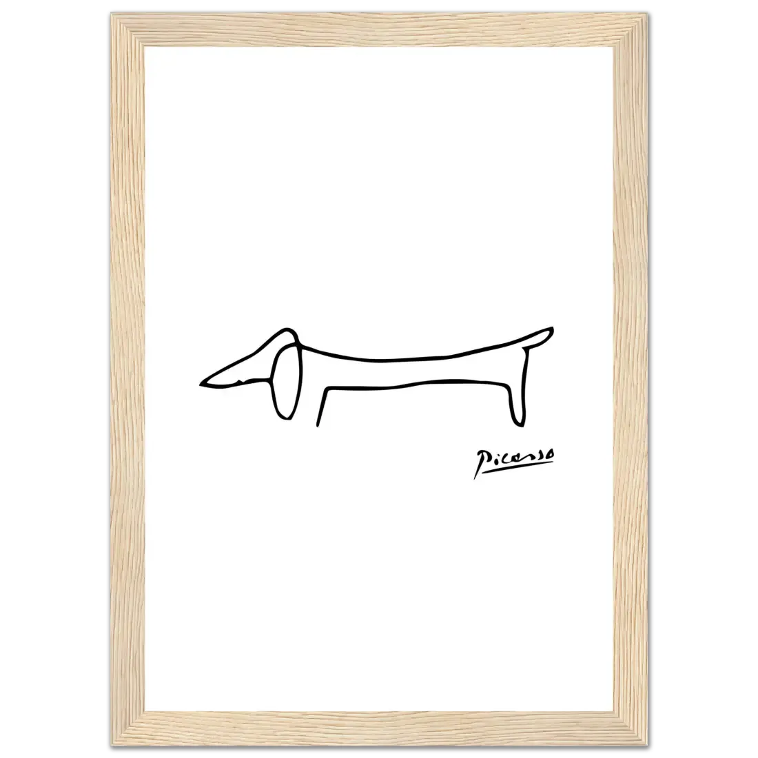 Pablo Picasso Dachshund Dog (Lump) artwork poster by Art-O-Rama Shop
