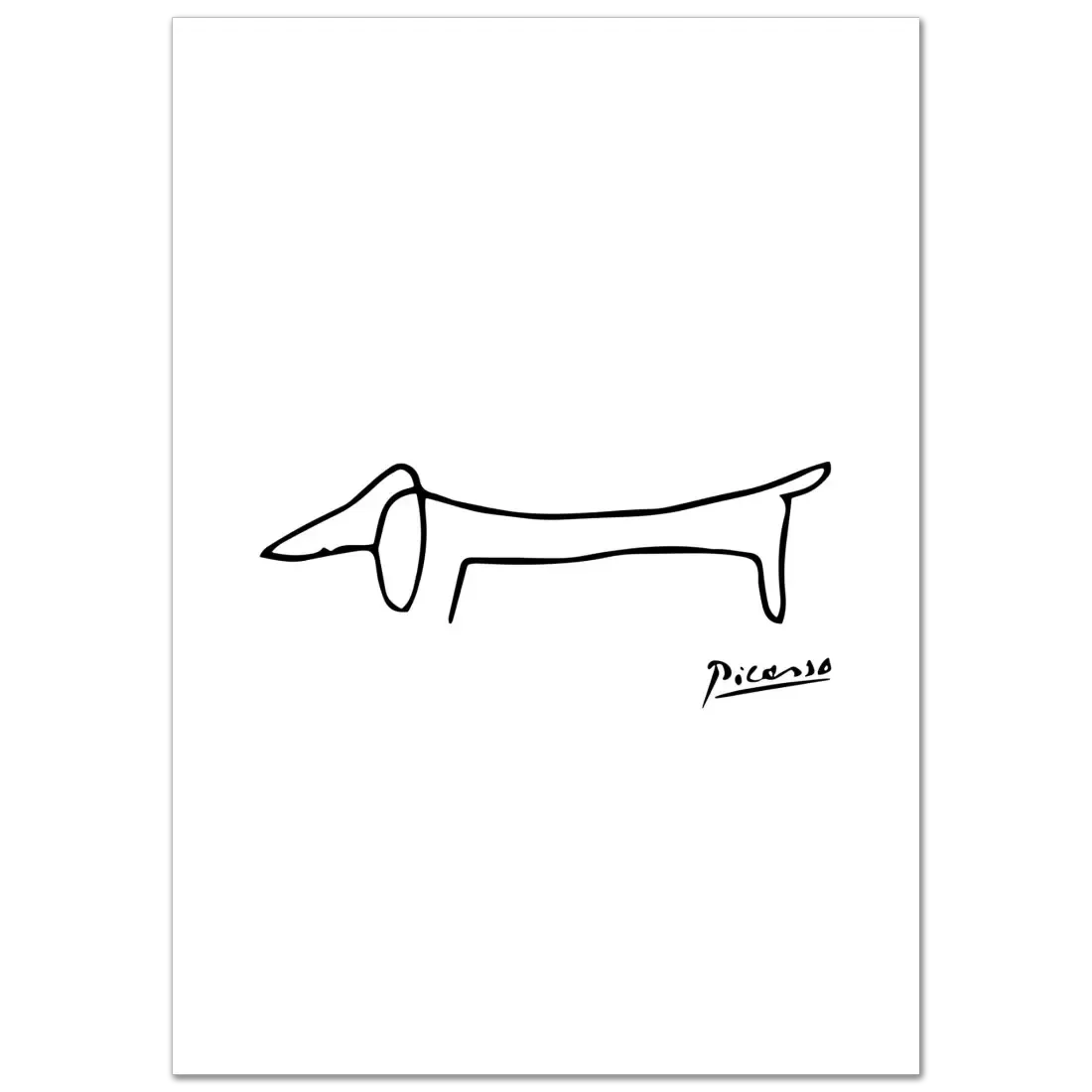 Pablo Picasso Dachshund Dog (Lump) artwork poster by Art-O-Rama Shop