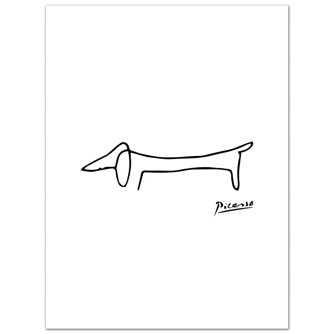 Pablo Picasso Dachshund Dog (Lump) artwork poster by Art-O-Rama Shop