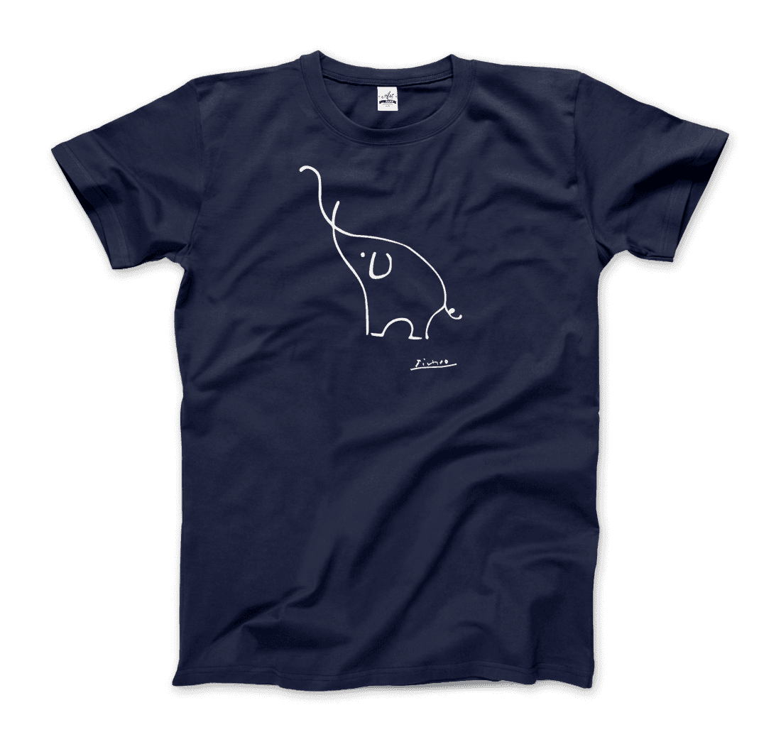 Pablo Picasso Elephant Sketch artwork t-shirt by Art-O-Rama Shop