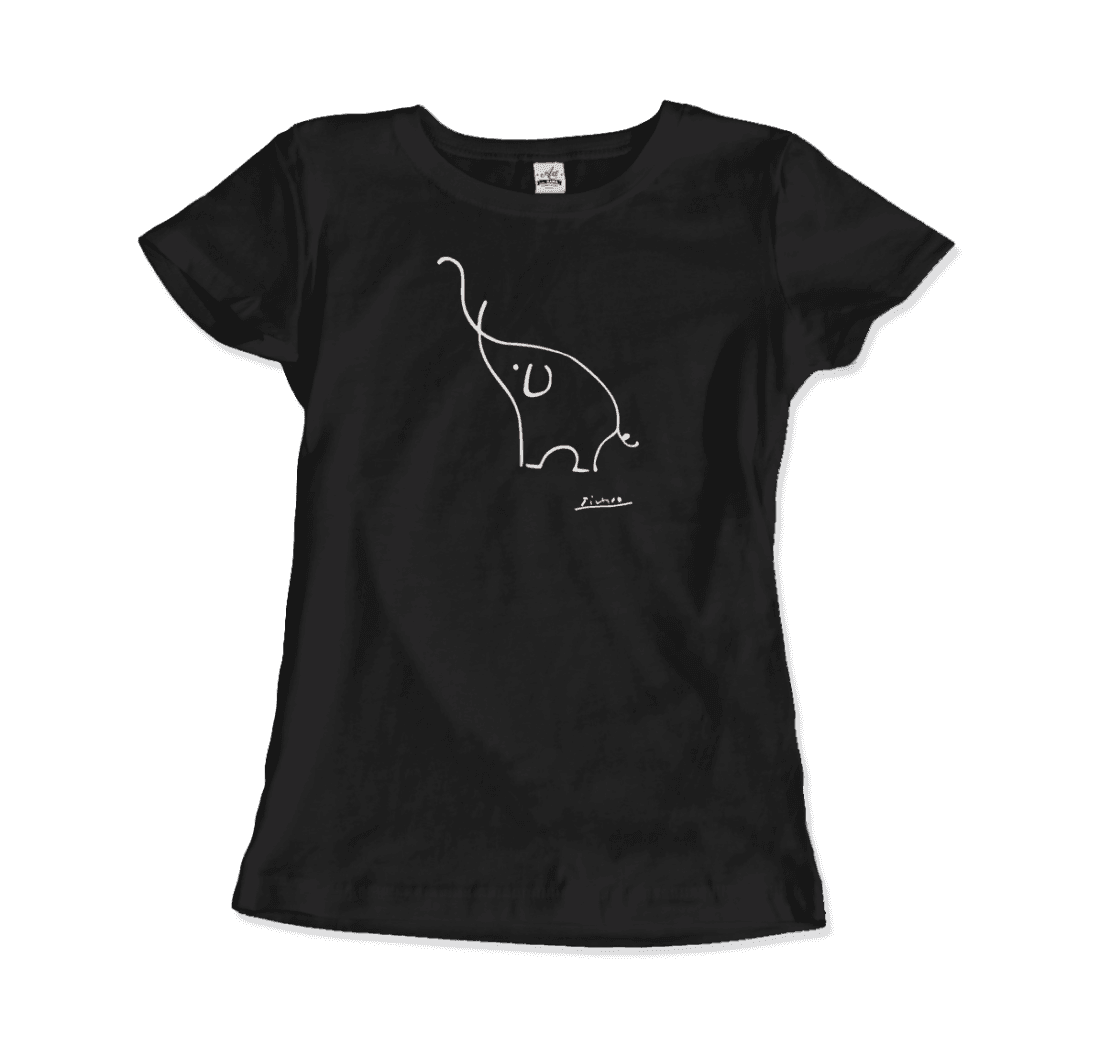 Pablo Picasso Elephant Sketch artwork t-shirt by Art-O-Rama Shop