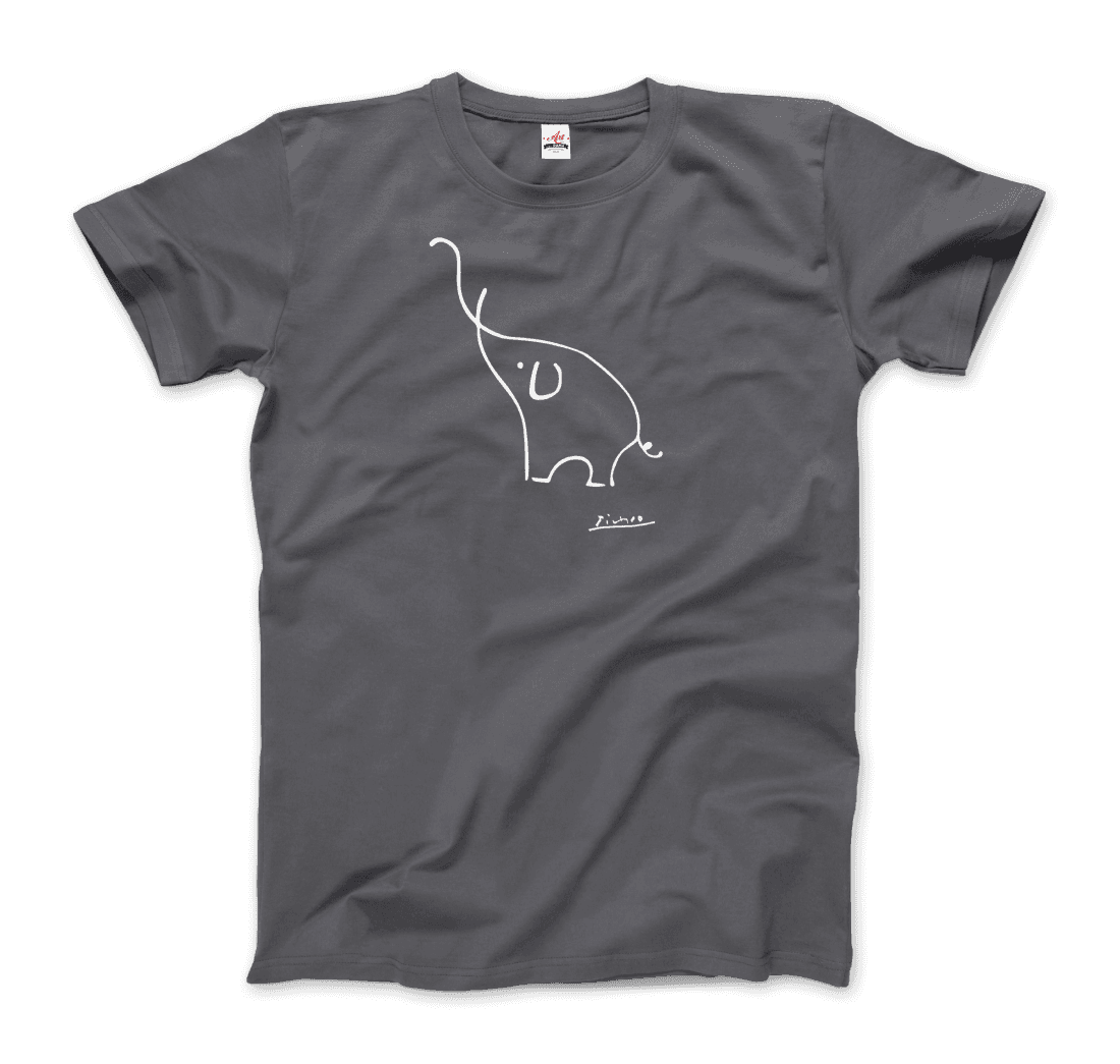 Pablo Picasso Elephant Sketch artwork t-shirt by Art-O-Rama Shop