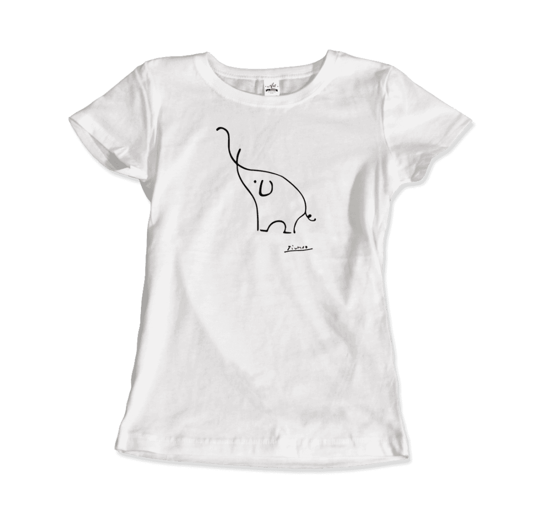 Pablo Picasso Elephant Sketch artwork t-shirt by Art-O-Rama Shop