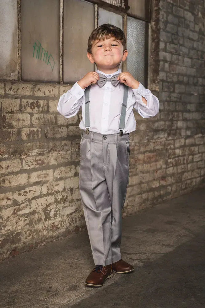 Kids 4 Piece Barn Wedding Set Classic Fit No Pleats Shirt Sand by Tux-USA
