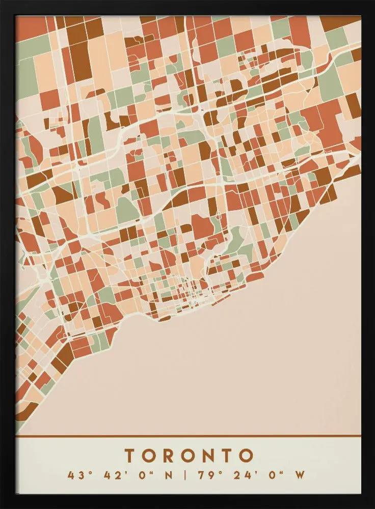 Black Maps Earth Tones 89 Canvas Print by Emiliano Deificus