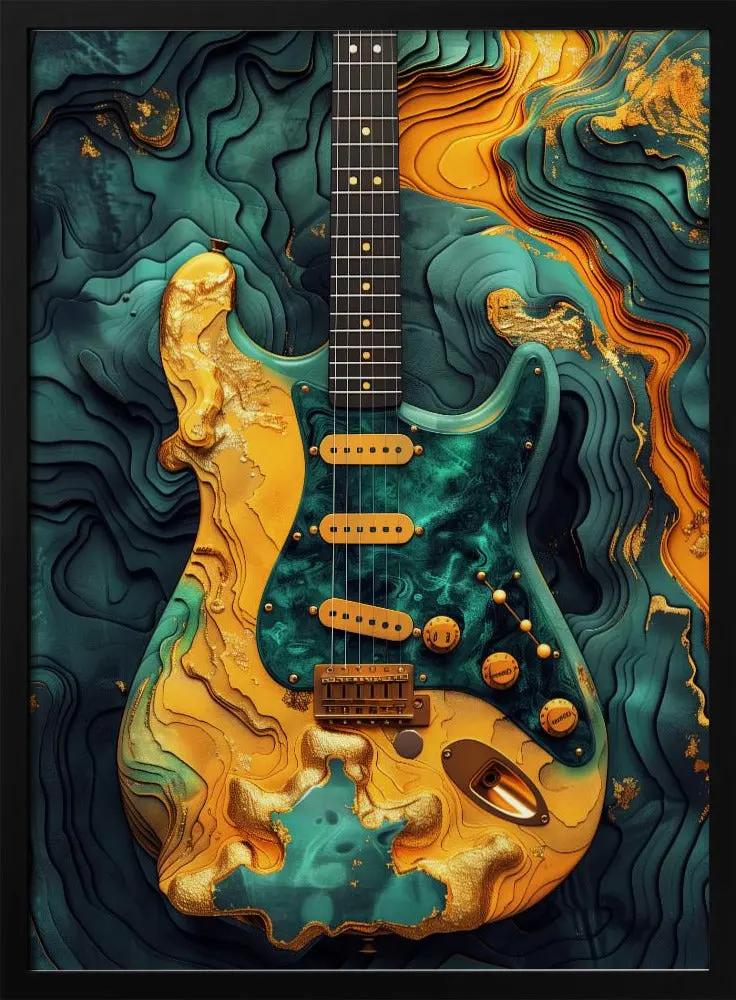 Music Guitar 1 Canvas Print by Justyna Jaszke