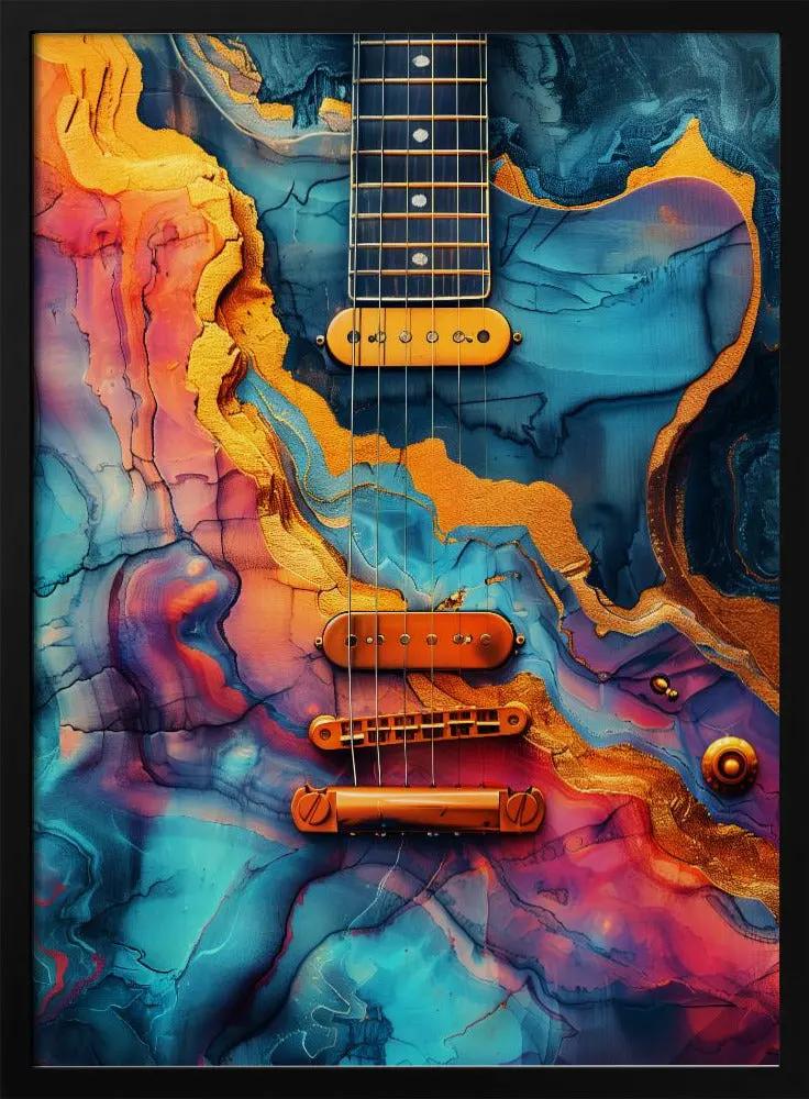 Music Guitar 3 Canvas Print by Justyna Jaszke
