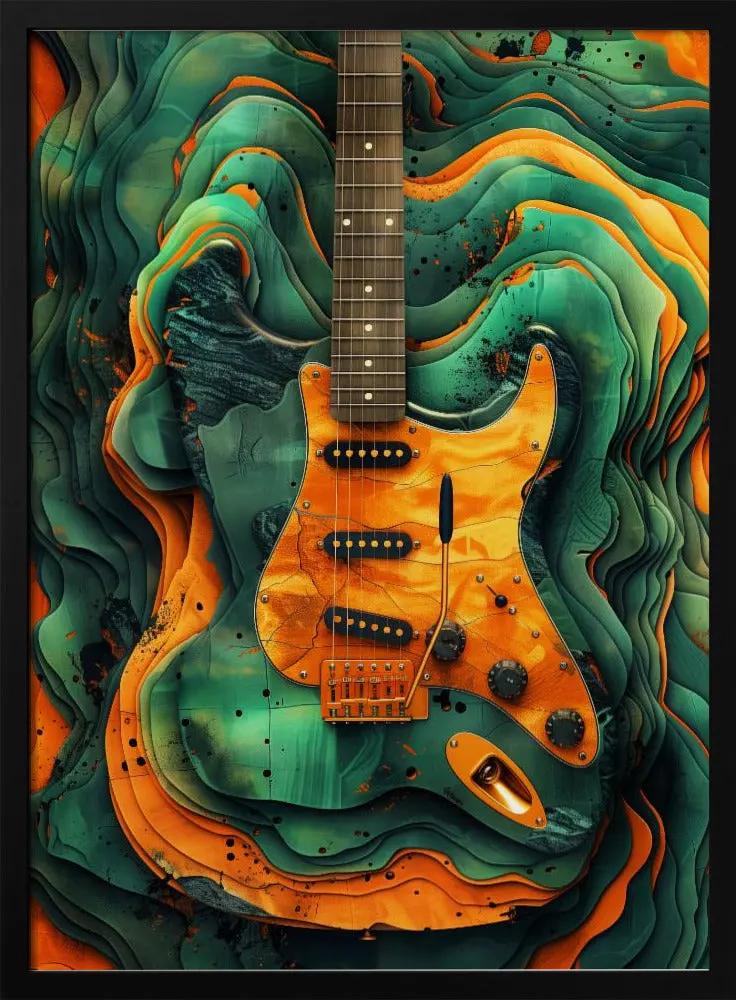 Music Guitar 4 Canvas Print by Justyna Jaszke