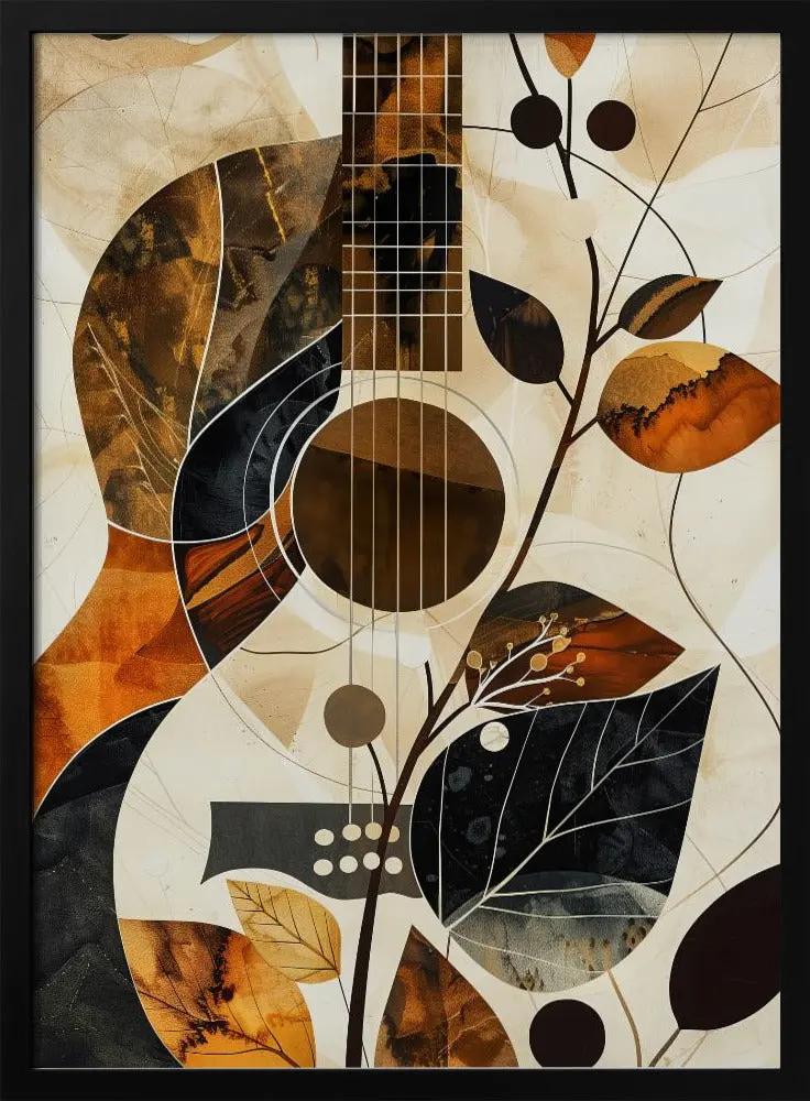 Music Guitar Collage (1) Canvas Print by Justyna Jaszke