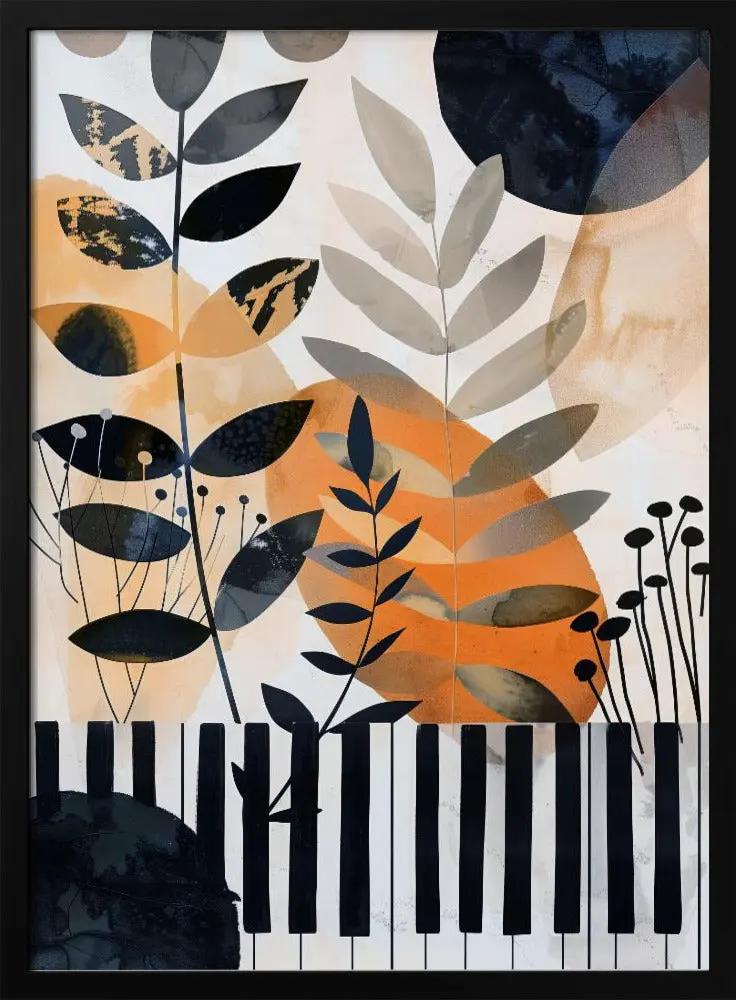 Muzyka Piano 1- -Music Poster Canvas Print by Justyna Jaszke